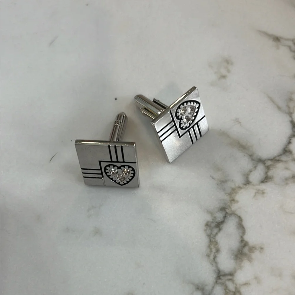 Silver Heart Cufflinks